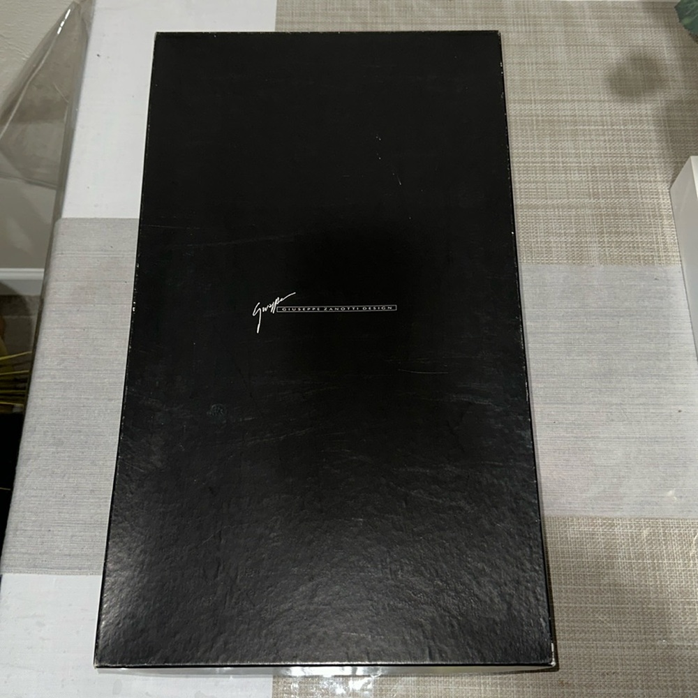 Giuseppe Zanotti Gold Sparkle and Brown Heeled Boots - Picture 6 of 6